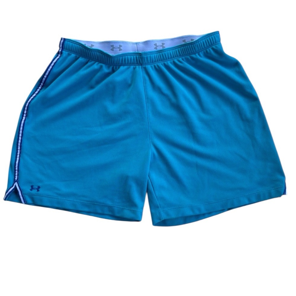 UNDER ARMOUR MENS TEAL ATHLETIC SHORTS SIZE LARGE